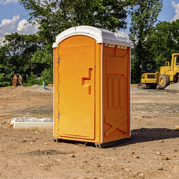 how often are the portable restrooms cleaned and serviced during a rental period in Cleveland VA